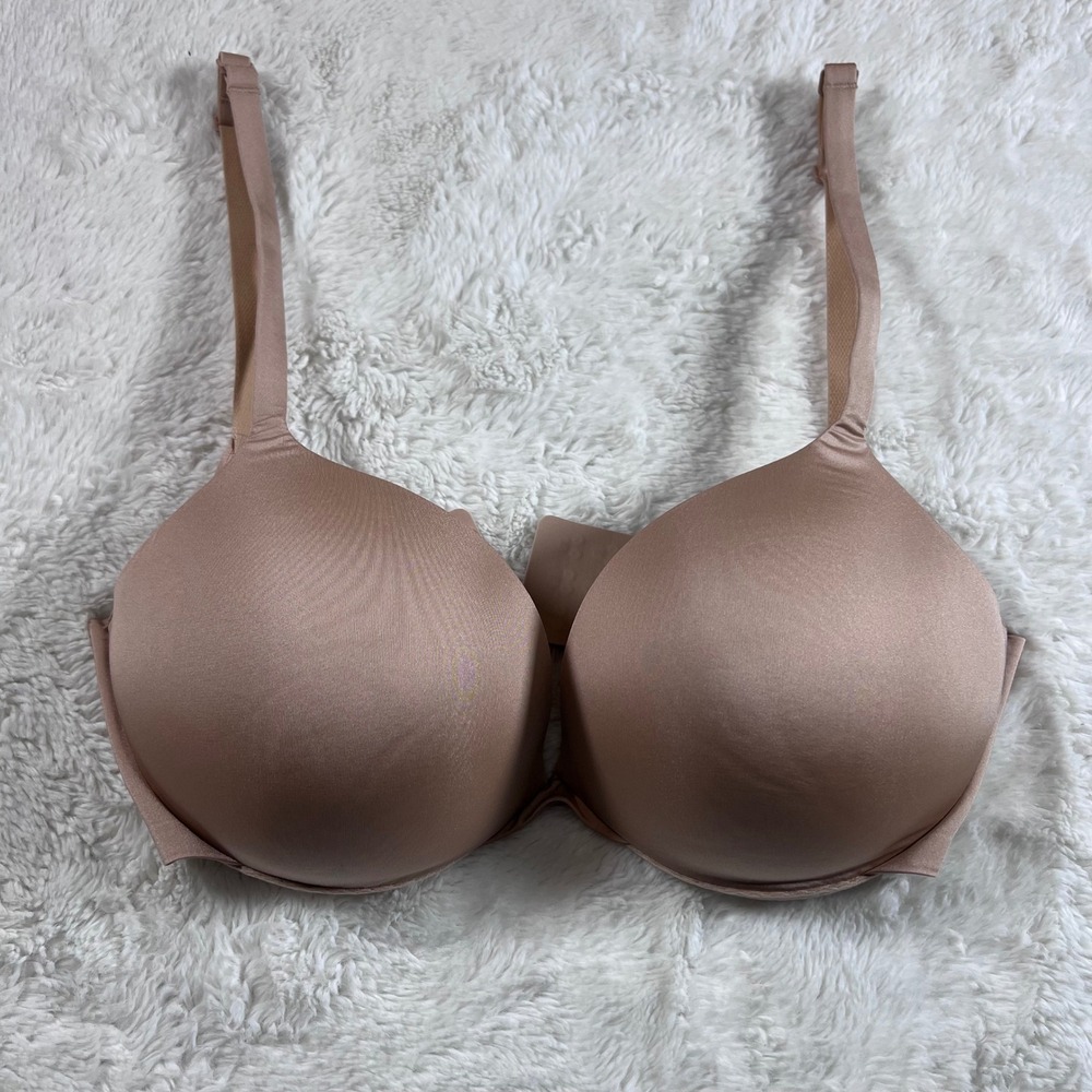 Skims T-Shirt Bra Clay Nude Underwire Molded Cup Adjustable Straps Size‎ 32DD - Picture 5 of 12